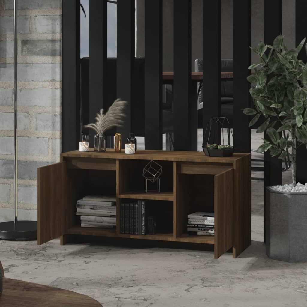 Tv-Meubel 102X37,5X52,5 Cm Spaanplaat Bruineikenkleurig