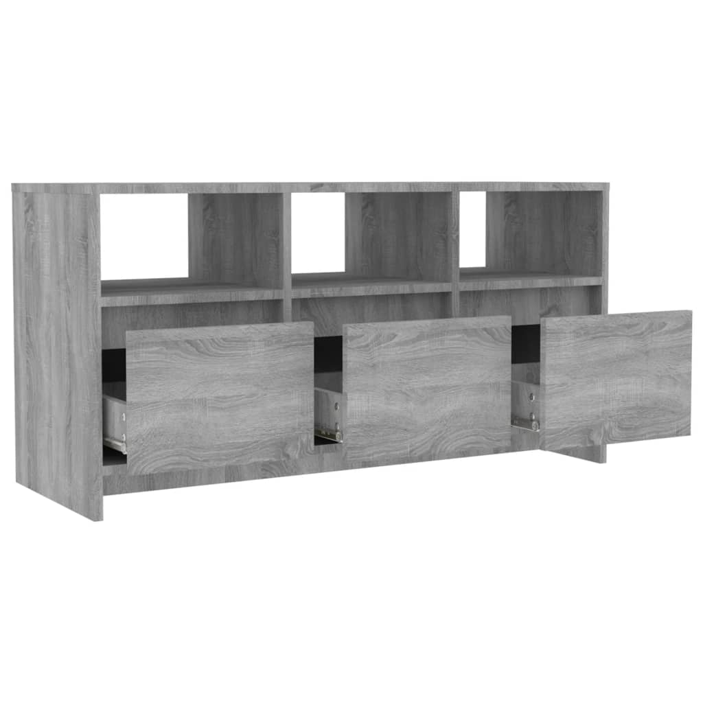 Tv-Meubel 102X37,5X52,5 Cm Spaanplaat Grijs Sonoma Eikenkleurig