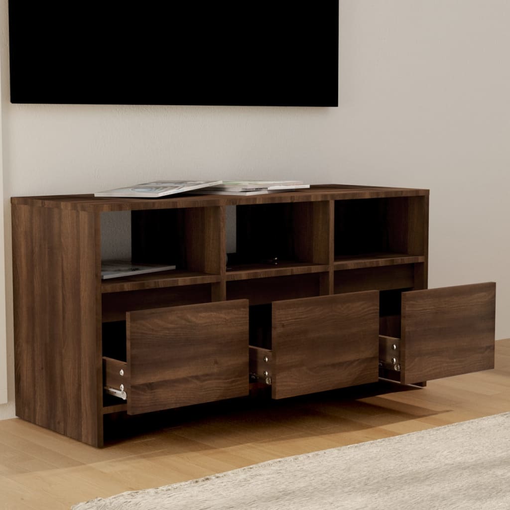 Tv-Meubel 102X37,5X52,5 Cm Spaanplaat Bruineikenkleurig