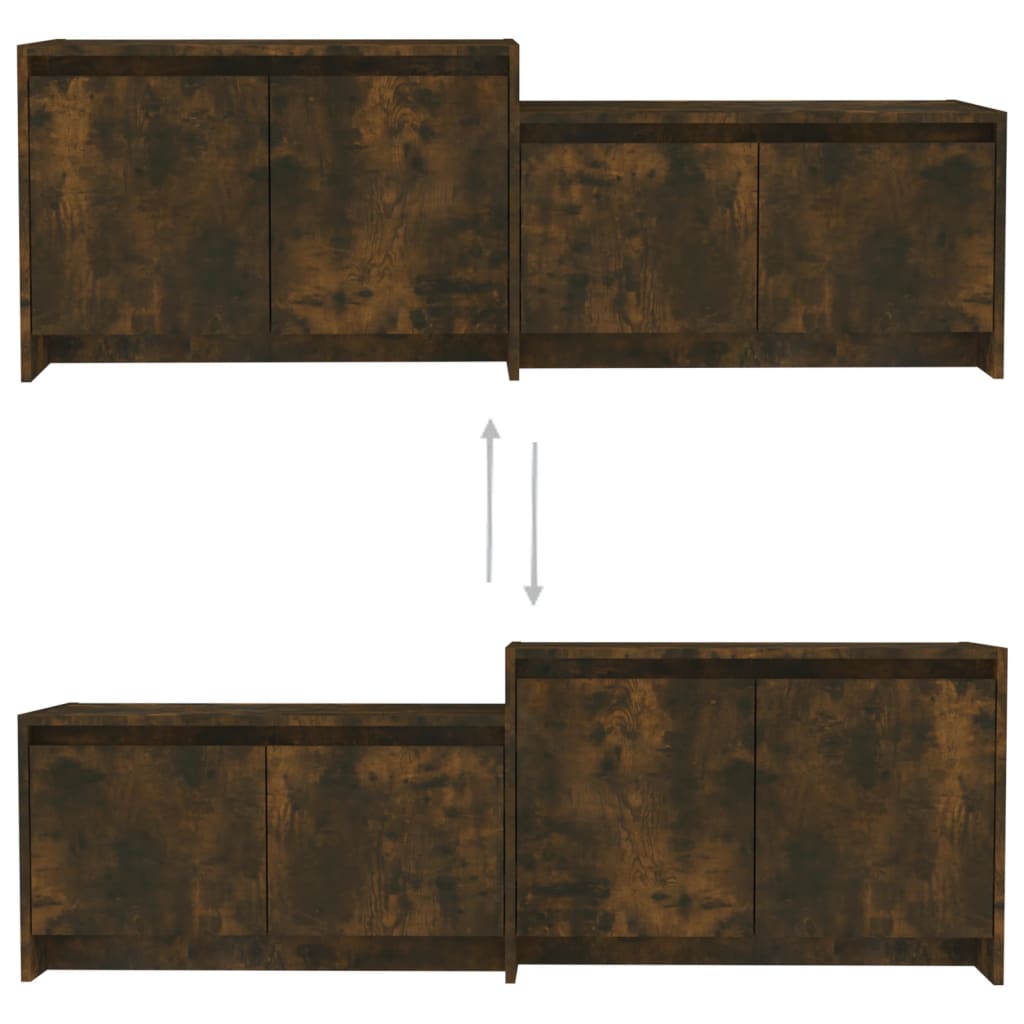 Tv-Meubel 146,5X35X50 Cm Spaanplaat Gerookt Eikenkleurig