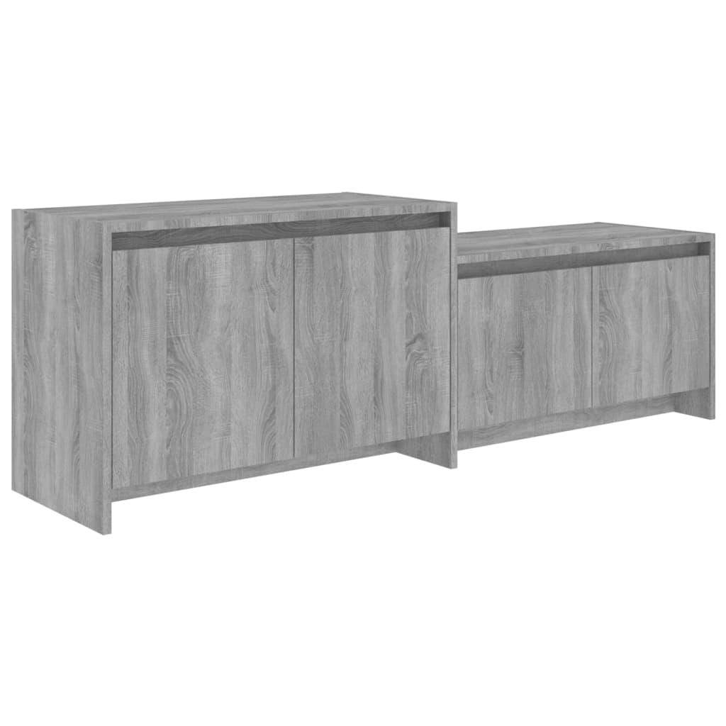 Vidal Tv-Meubel 146,5X35X50 Cm Spaanplaat Grijs Sonoma Eikenkleurig