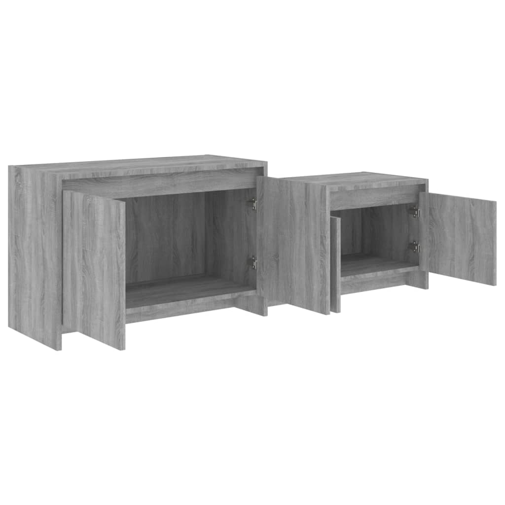 Vidal Tv-Meubel 146,5X35X50 Cm Spaanplaat Grijs Sonoma Eikenkleurig