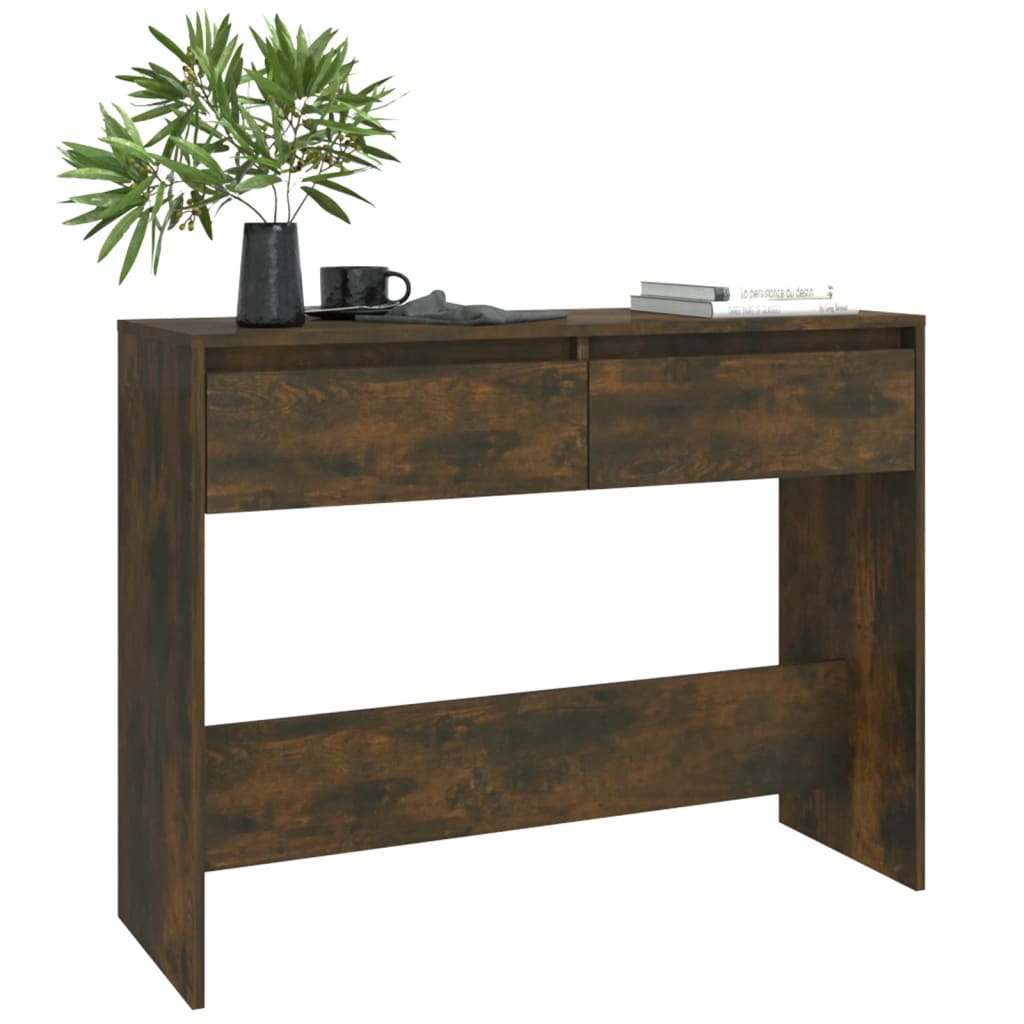 Wandtafel 100X35X76,5 Cm Spaanplaat Gerookt Eikenkleurig