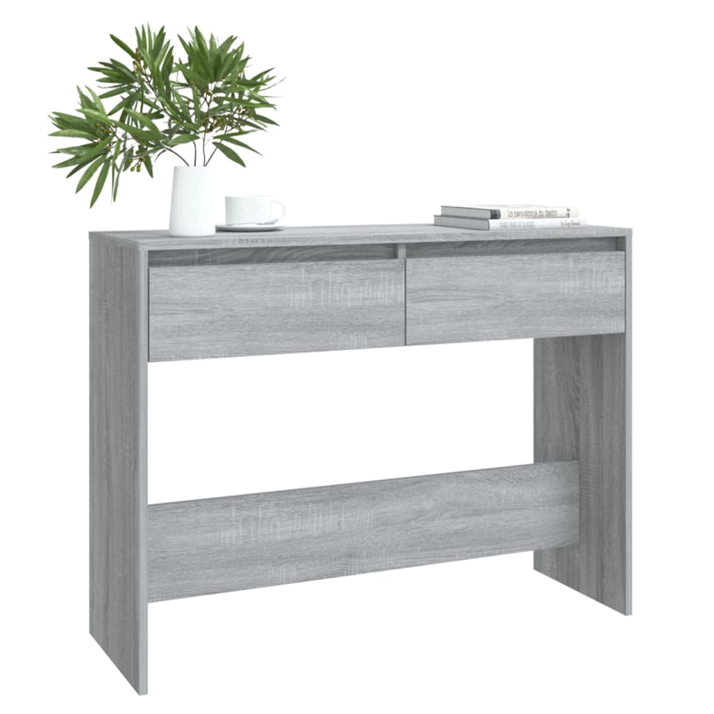 Wandtafel 100X35X76,5 Cm Spaanplaat Grijs Sonoma Eikenkleurig