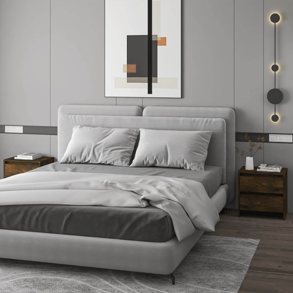 Nachtkastjes 2 St 45X34,5X44,5 Cm Spaanplaat Gerookt Eikenkleur