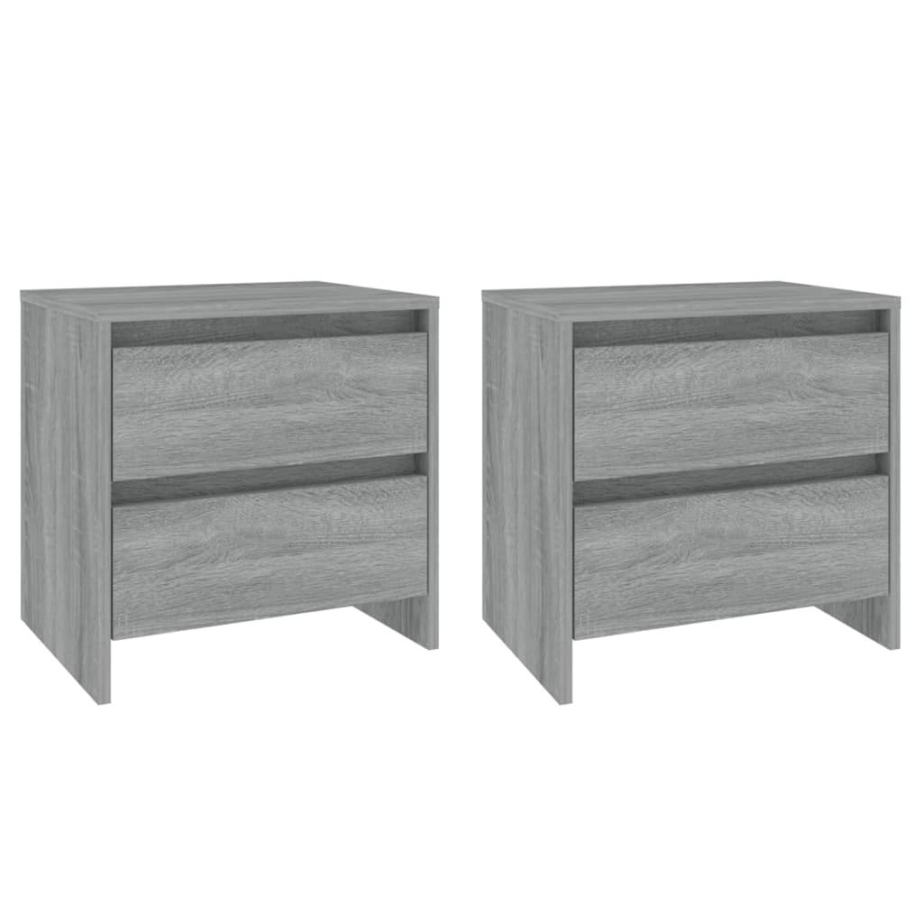 Nachtkastjes 2 St 45X34,5X44,5 Cm Spaanplaat Grijs Sonoma Eiken