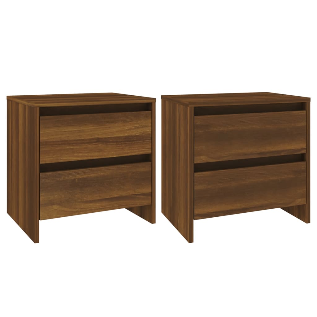 Nachtkastjes 2 St 45X34,5X44,5 Cm Spaanplaat Bruineikenkleurig