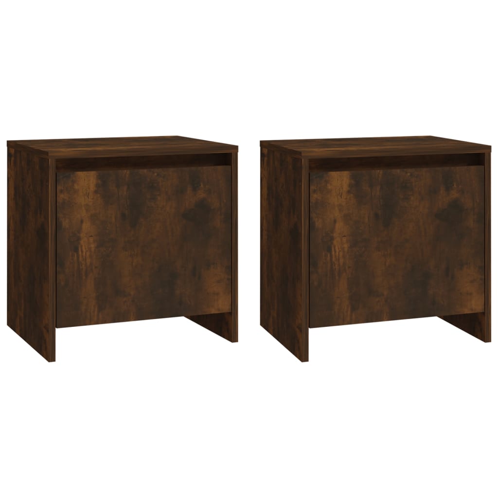 Nachtkastjes 2 St 45X34X44,5 Cm Spaanplaat Gerookt Eikenkleurig