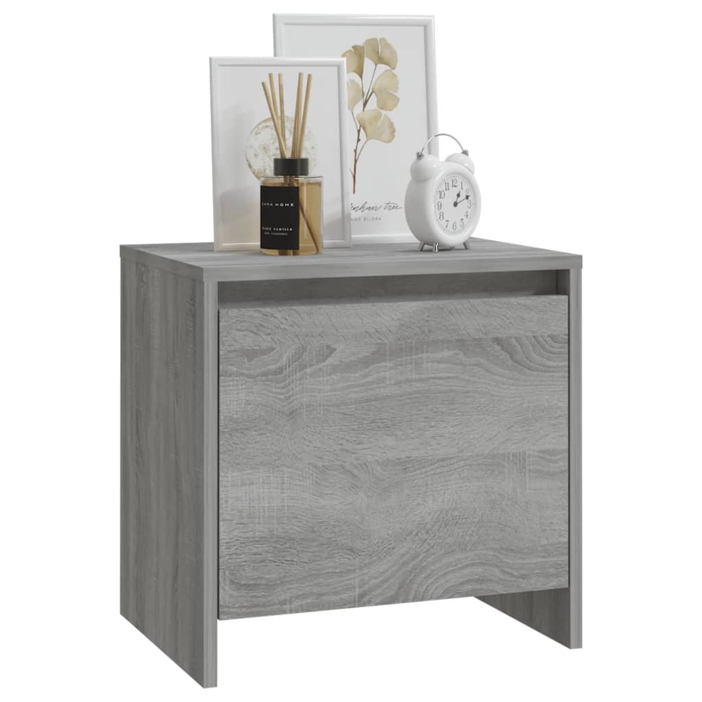 Nachtkastjes 2 St 45X34X44,5 Cm Spaanplaat Grijs Sonoma Eiken