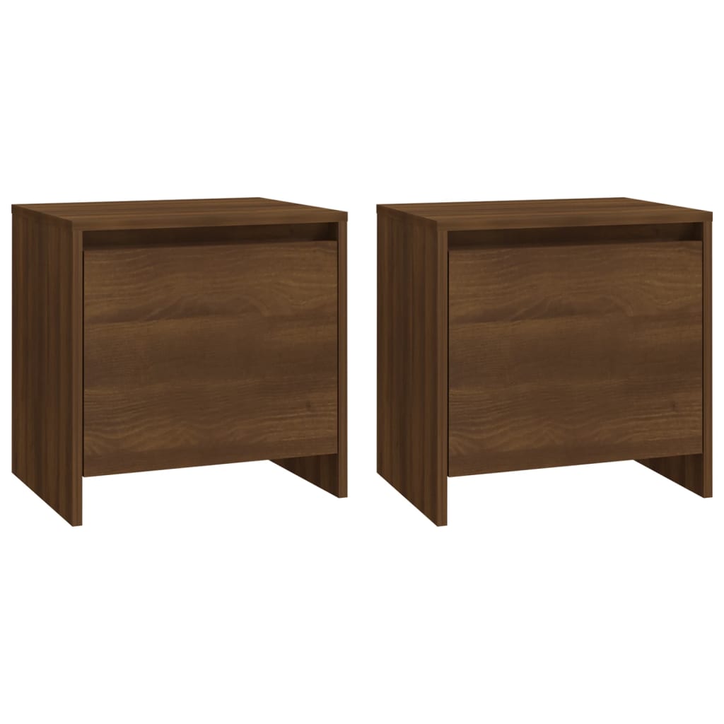 Nachtkastjes 2 St 45X34X44,5 Cm Spaanplaat Bruineikenkleurig