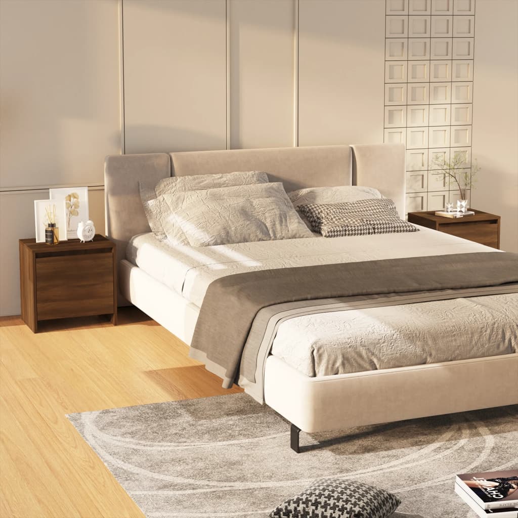 Nachtkastjes 2 St 45X34X44,5 Cm Spaanplaat Bruineikenkleurig