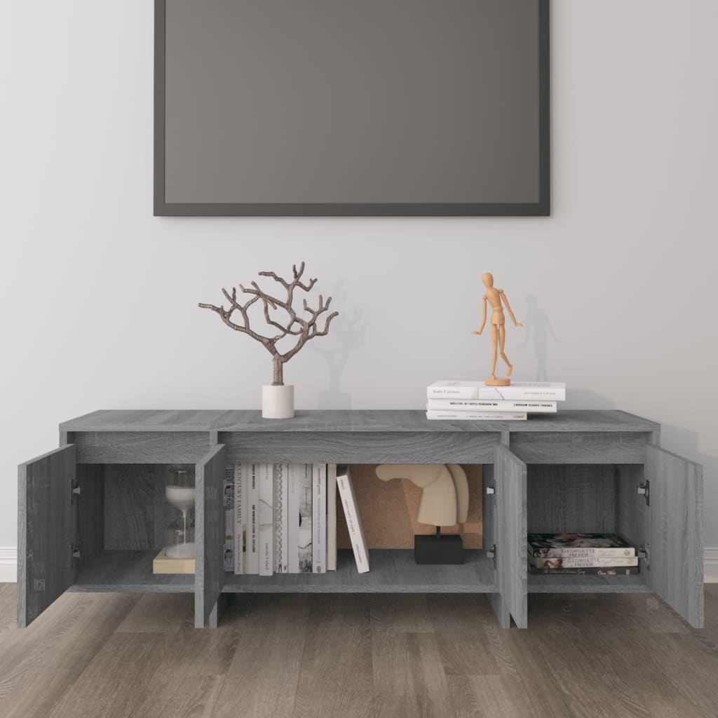 Tv-Meubel 120X30X40,5 Cm Spaanplaat Grijs Sonoma Eikenkleurig