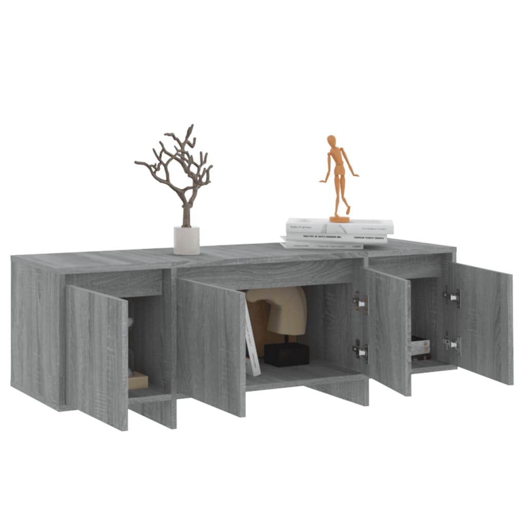 Tv-Meubel 120X30X40,5 Cm Spaanplaat Grijs Sonoma Eikenkleurig
