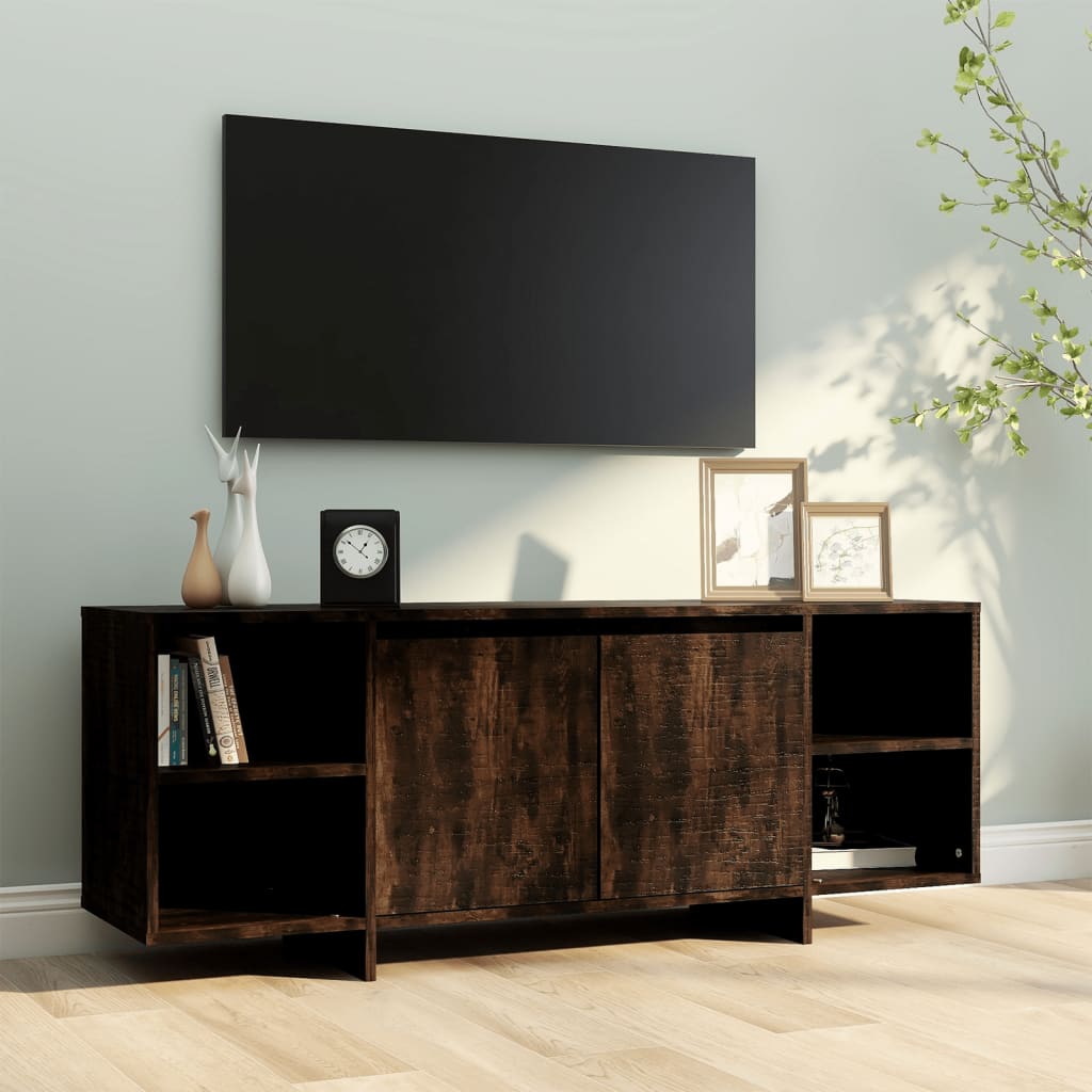 Tv-Meubel 130X35X50 Cm Spaanplaat Gerookt Eikenkleurig