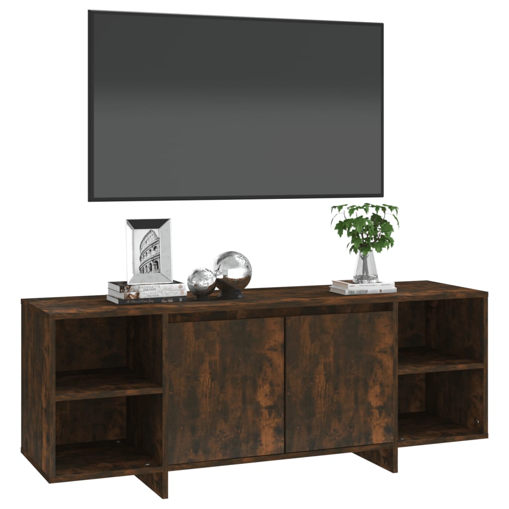 Tv-Meubel 130X35X50 Cm Spaanplaat Gerookt Eikenkleurig