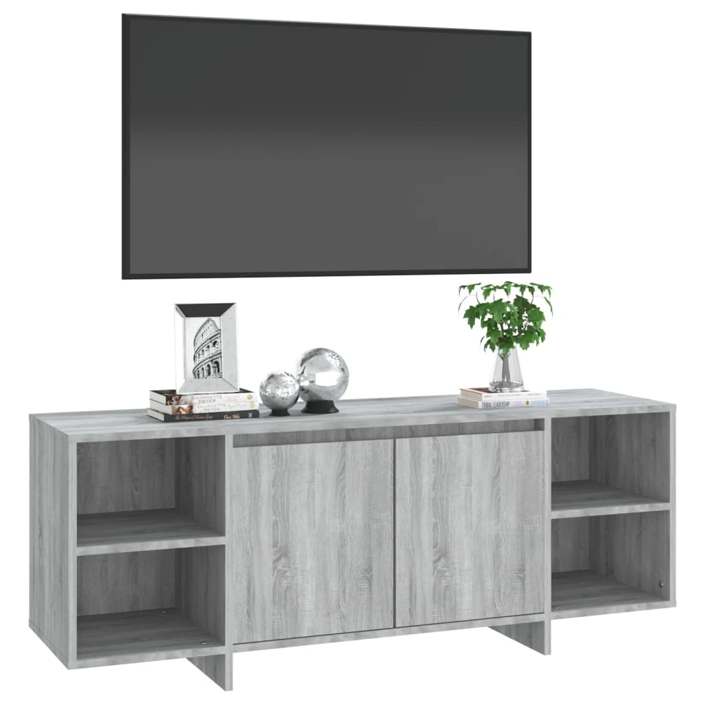 Tv-Meubel 130X35X50 Cm Spaanplaat Grijs Sonoma Eikenkleurig
