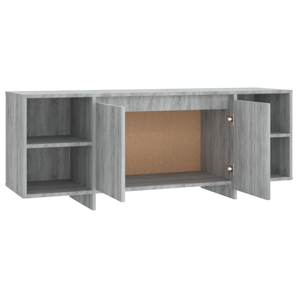 Tv-Meubel 130X35X50 Cm Spaanplaat Grijs Sonoma Eikenkleurig