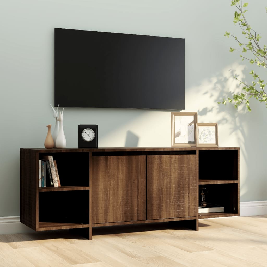 Tv-Meubel 130X35X50 Cm Spaanplaat Bruineikenkleurig