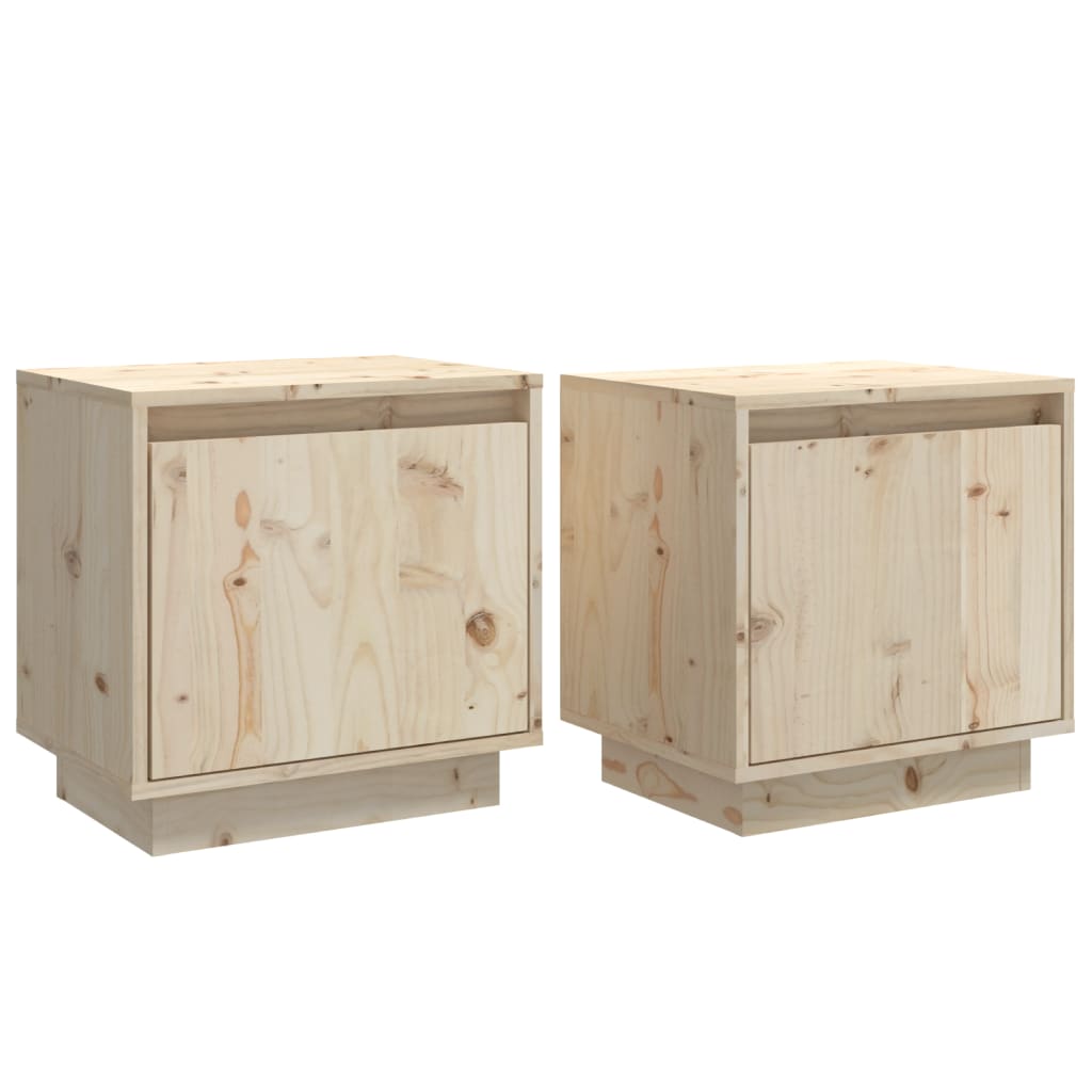 Nachtkastjes 2 St 40X30X40 Cm Massief Grenenhout