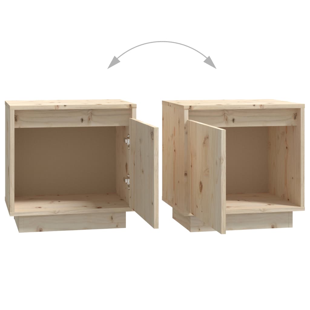 Nachtkastjes 2 St 40X30X40 Cm Massief Grenenhout