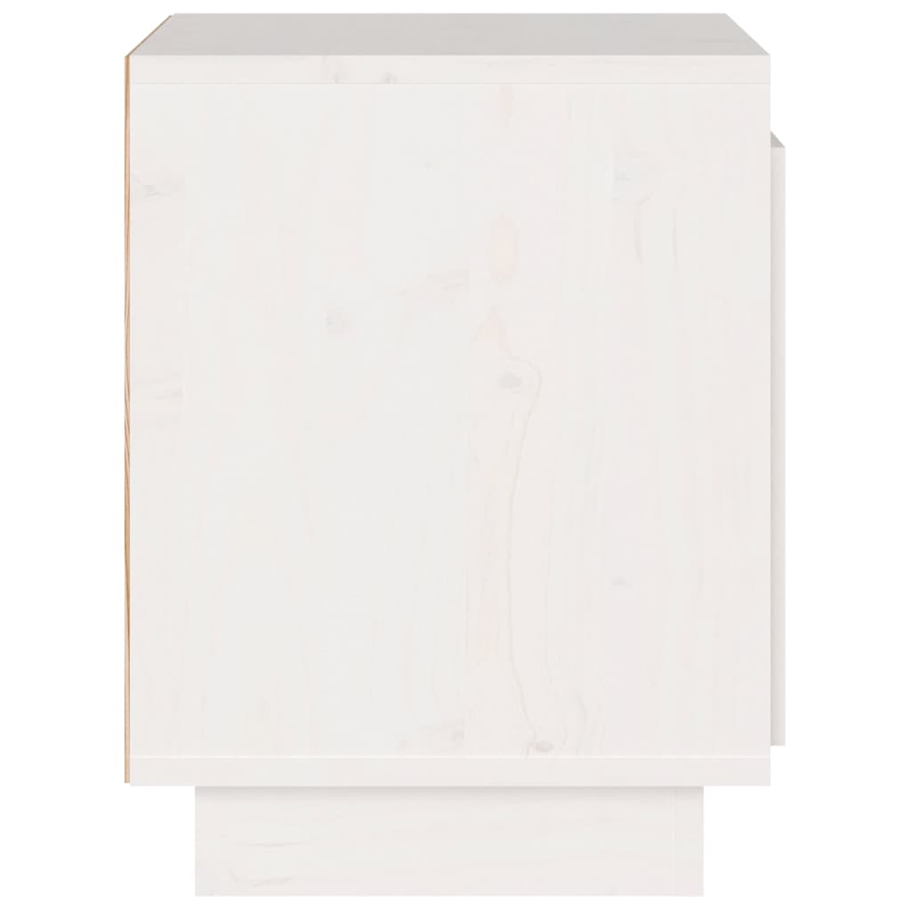 Nachtkastjes 2 St 40X30X40 Cm Massief Grenenhout Wit