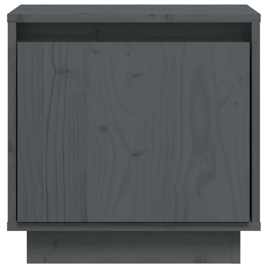 Nachtkastjes 2 St 40X30X40 Cm Massief Grenenhout Grijs