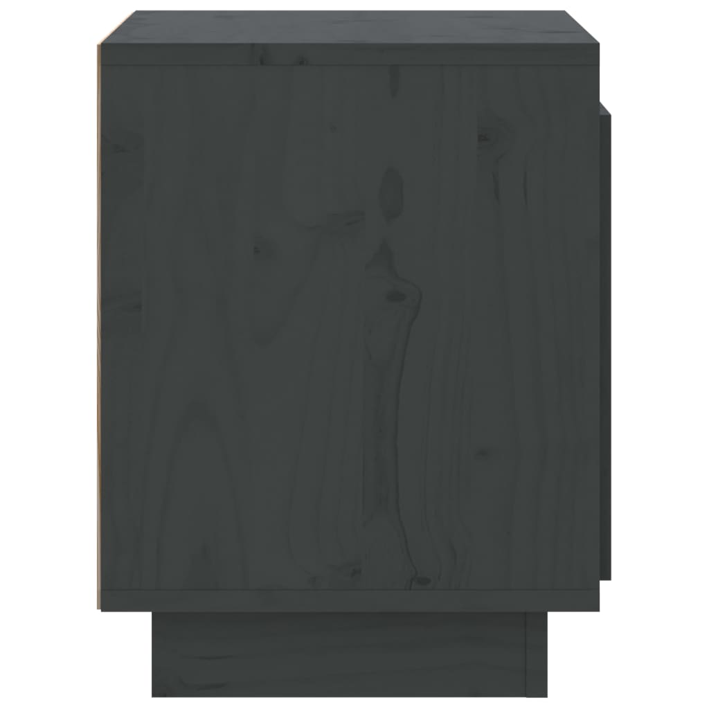 Nachtkastjes 2 St 40X30X40 Cm Massief Grenenhout Grijs