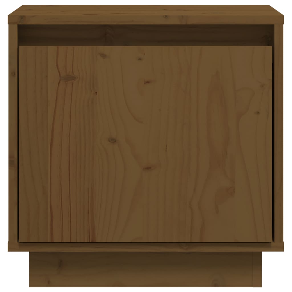 Nachtkastjes 2 St 40X30X40 Cm Massief Grenenhout Honingbruin