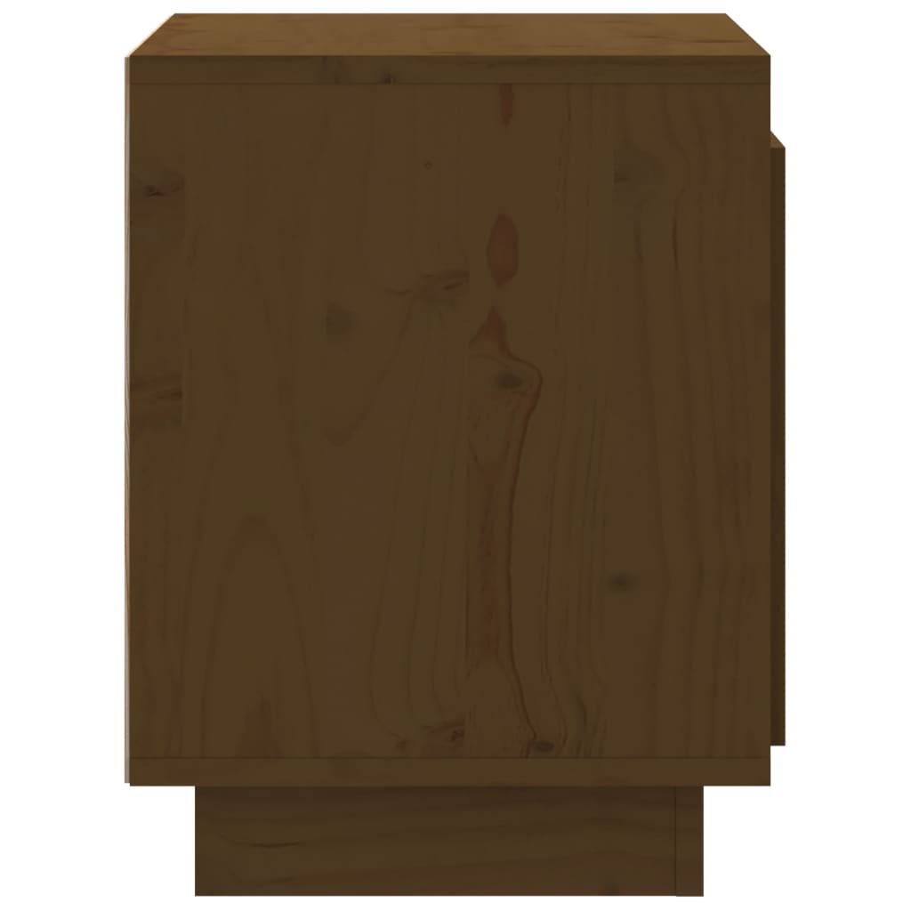 Nachtkastjes 2 St 40X30X40 Cm Massief Grenenhout Honingbruin