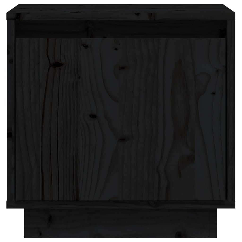 Nachtkastjes 2 St 40X30X40 Cm Massief Grenenhout Zwart