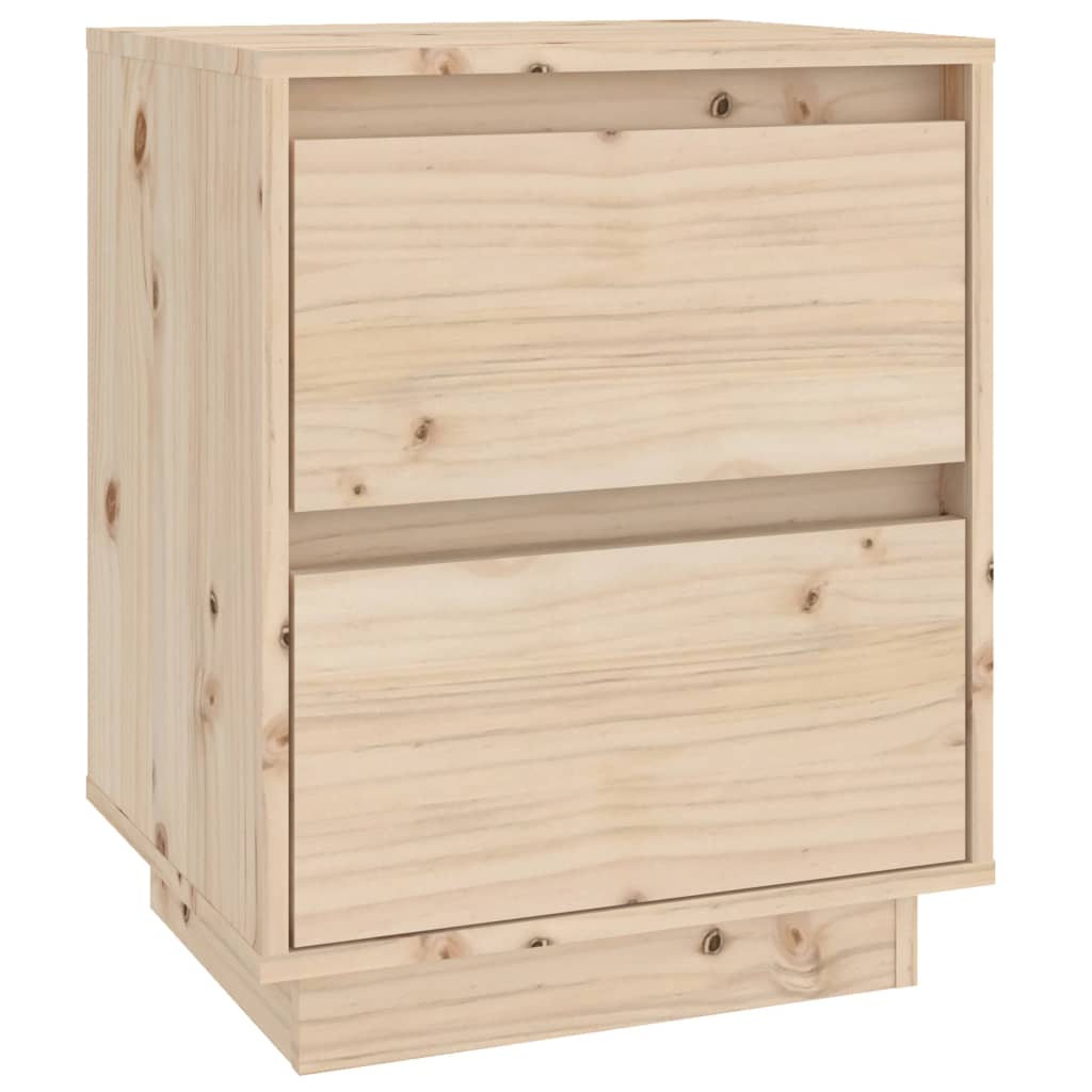 Nachtkastje 40X35X50 Cm Massief Grenenhout