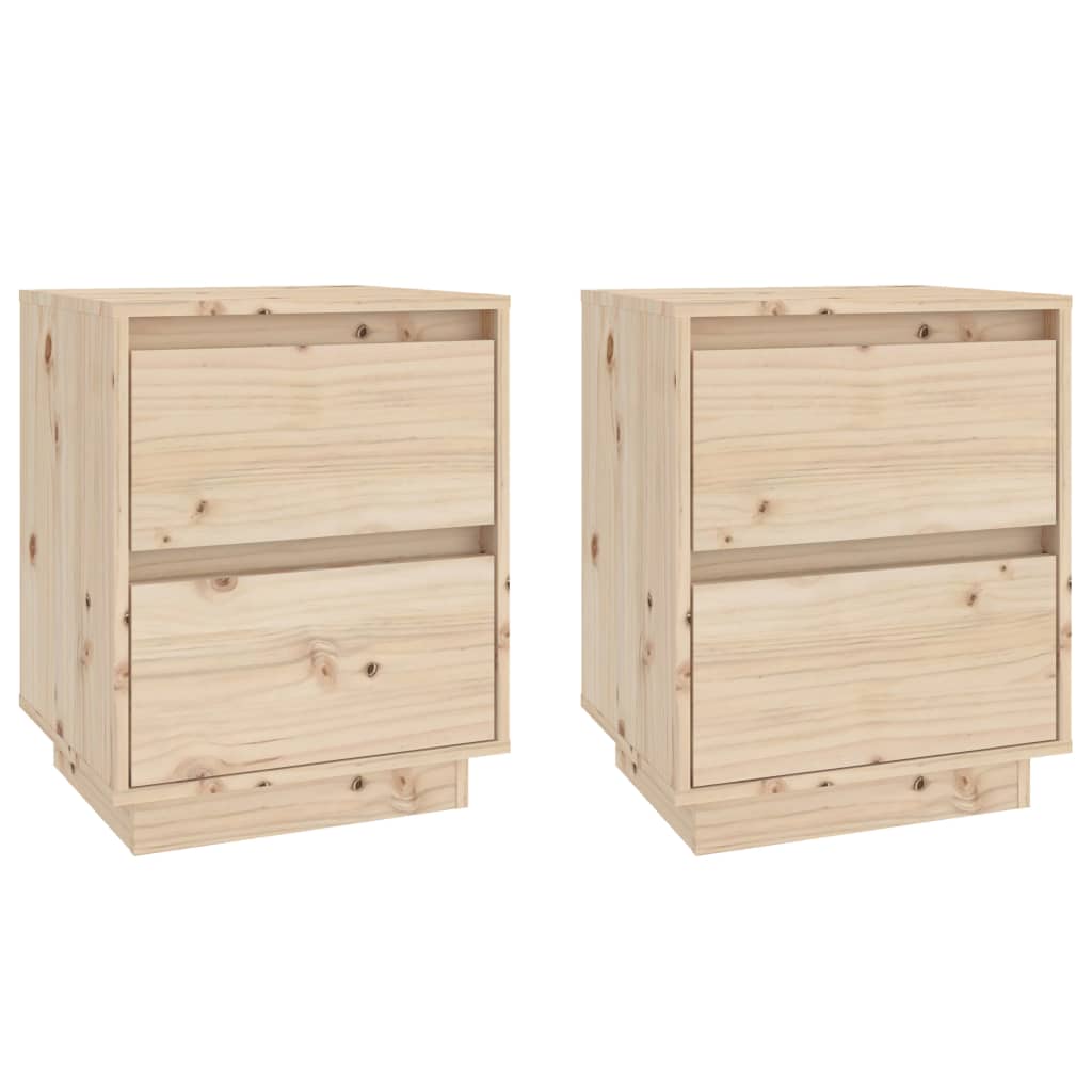Nachtkastjes 2 St 40X35X50 Cm Massief Grenenhout