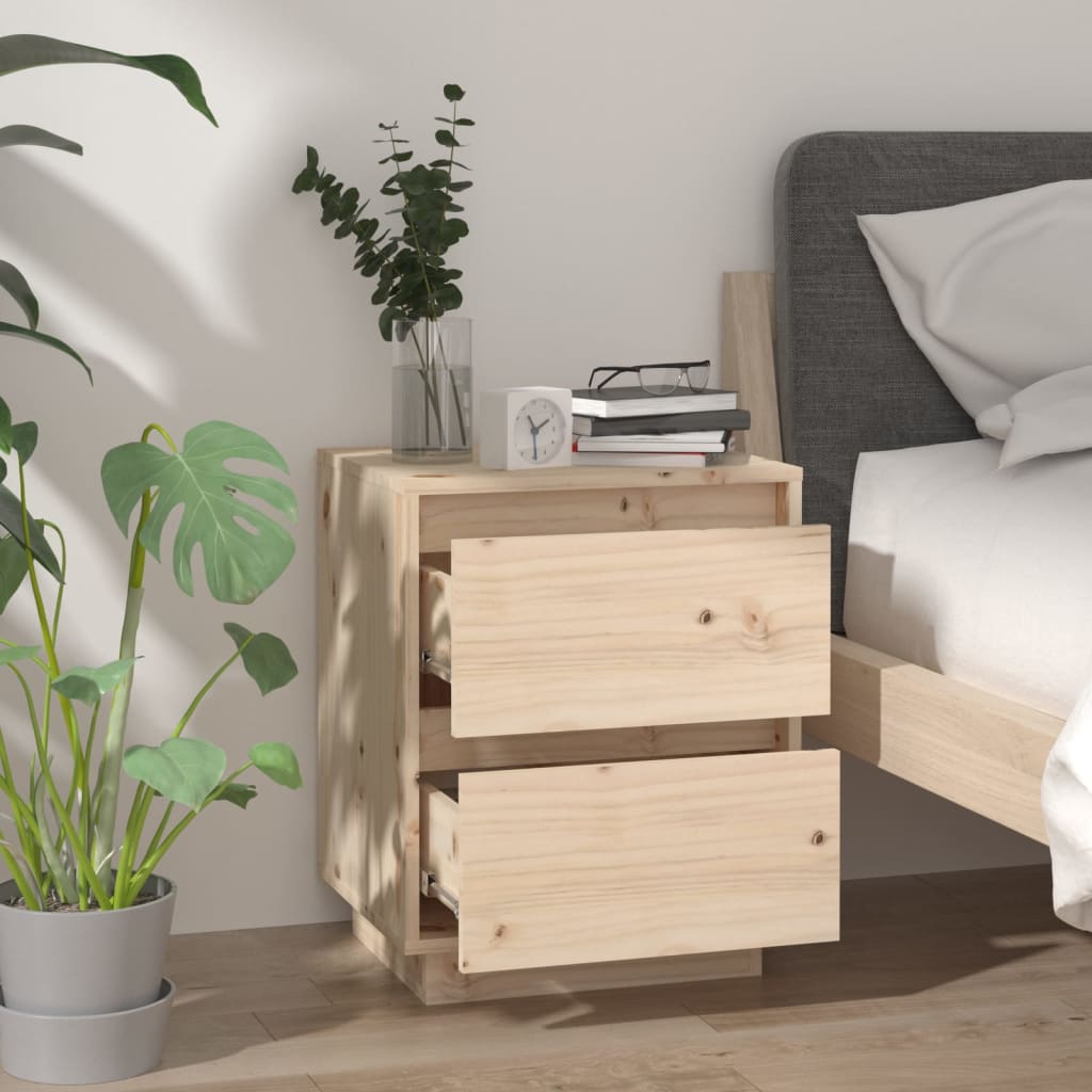 Nachtkastjes 2 St 40X35X50 Cm Massief Grenenhout
