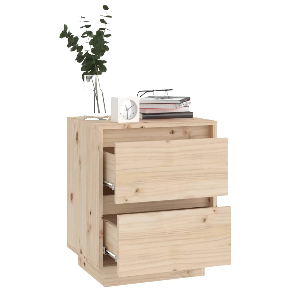 Nachtkastjes 2 St 40X35X50 Cm Massief Grenenhout