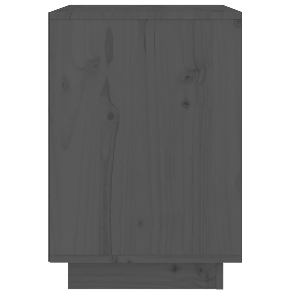 Nachtkastjes 2 St 40X35X50 Cm Massief Grenenhout Grijs