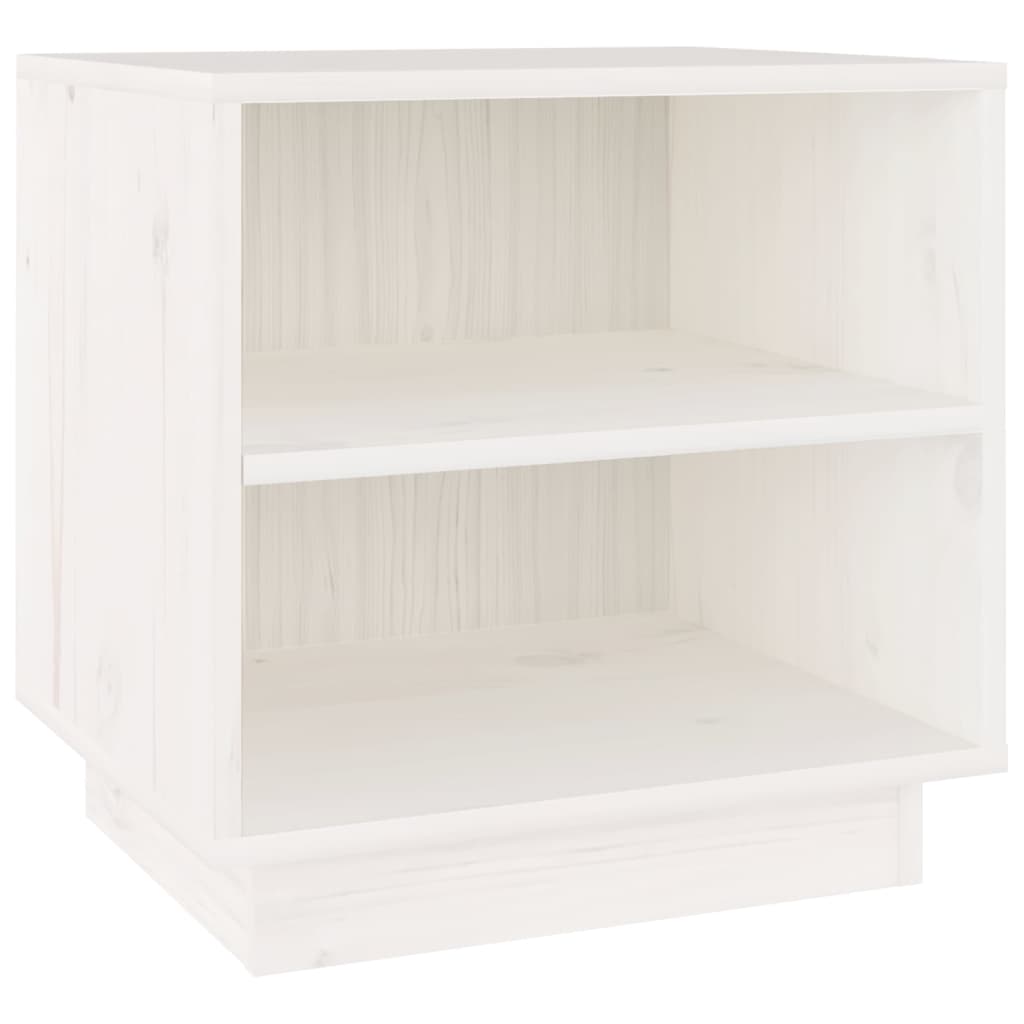 Nachtkastjes 2 St 40X34X40 Cm Massief Grenenhout Wit