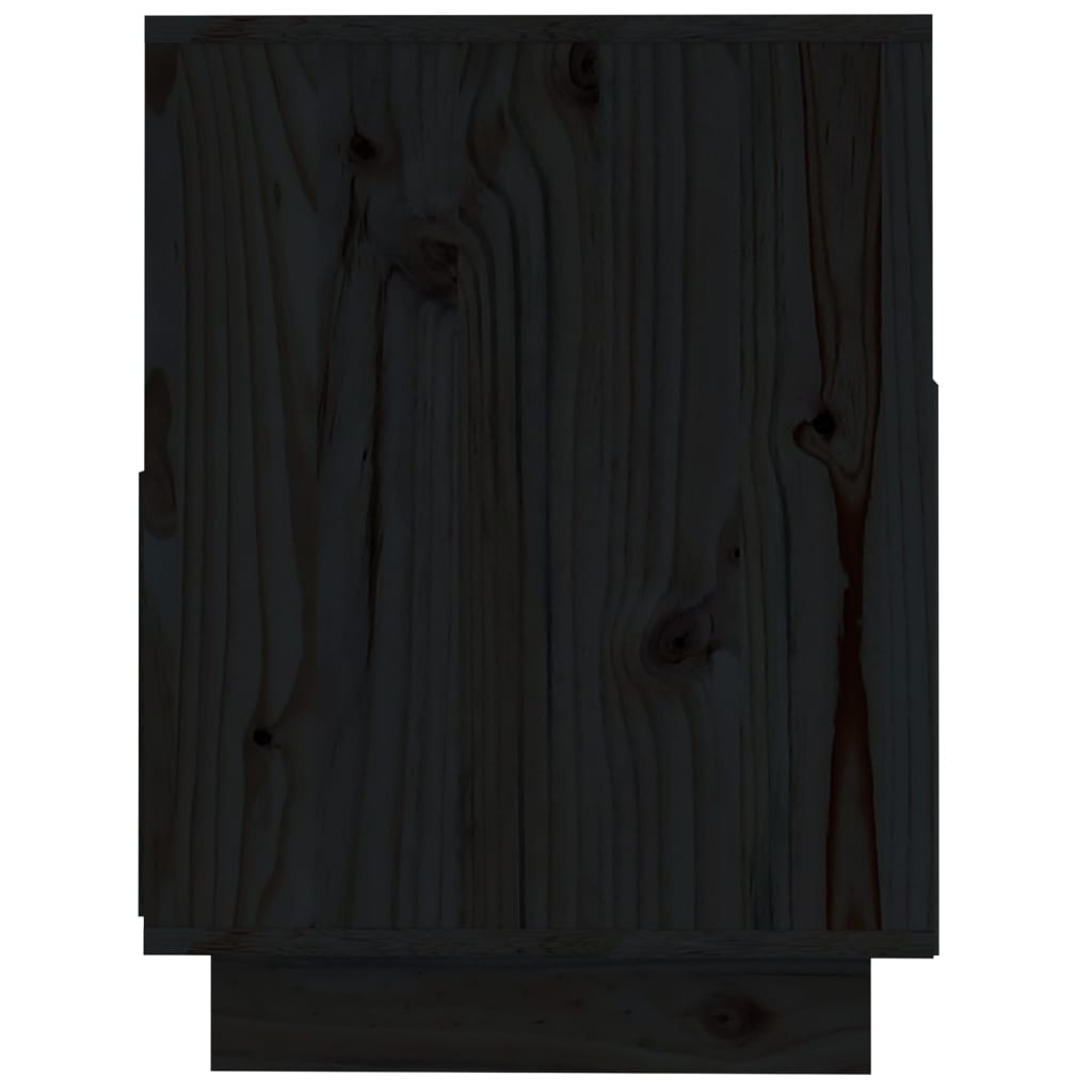 Tv-Meubel 140X37X50 Cm Massief Grenenhout Zwart