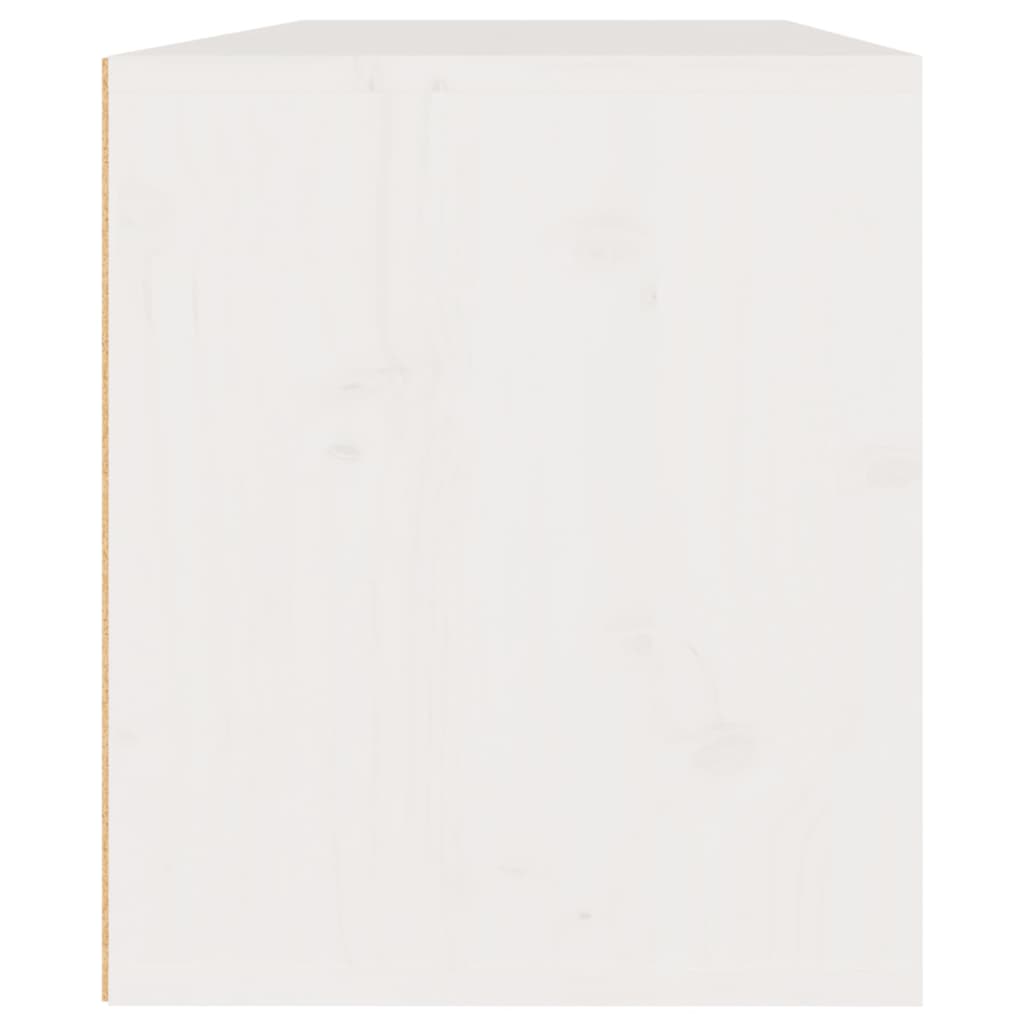 Wandkasten 2 St 45X30X35 Cm Massief Grenenhout Wit
