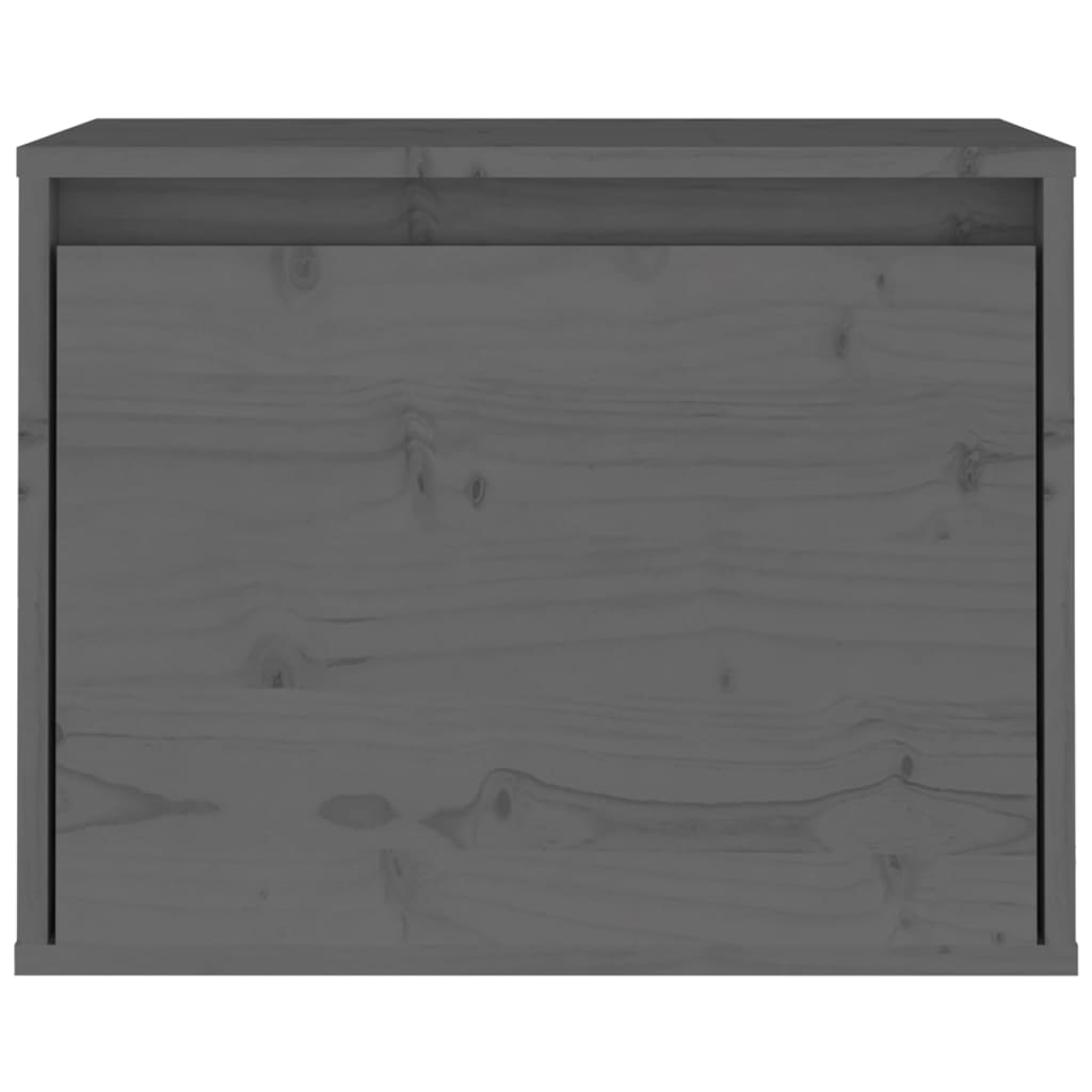 Wandkast 45X30X35 Cm Massief Grenenhout Grijs