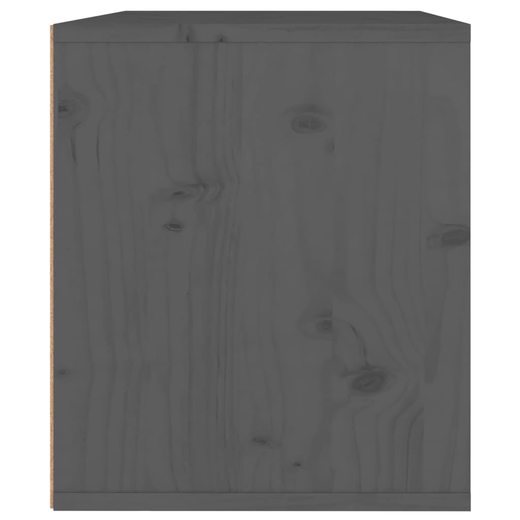 Wandkast 45X30X35 Cm Massief Grenenhout Grijs