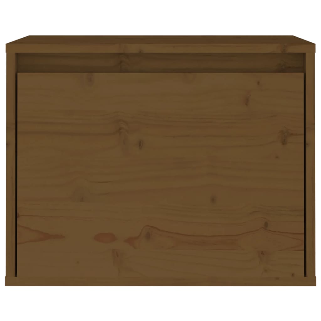 Wandkast 45X30X35 Cm Massief Grenenhout Honingbruin