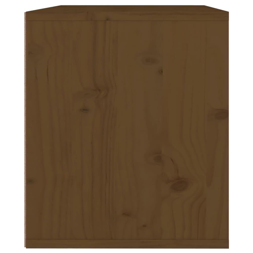 Wandkast 45X30X35 Cm Massief Grenenhout Honingbruin