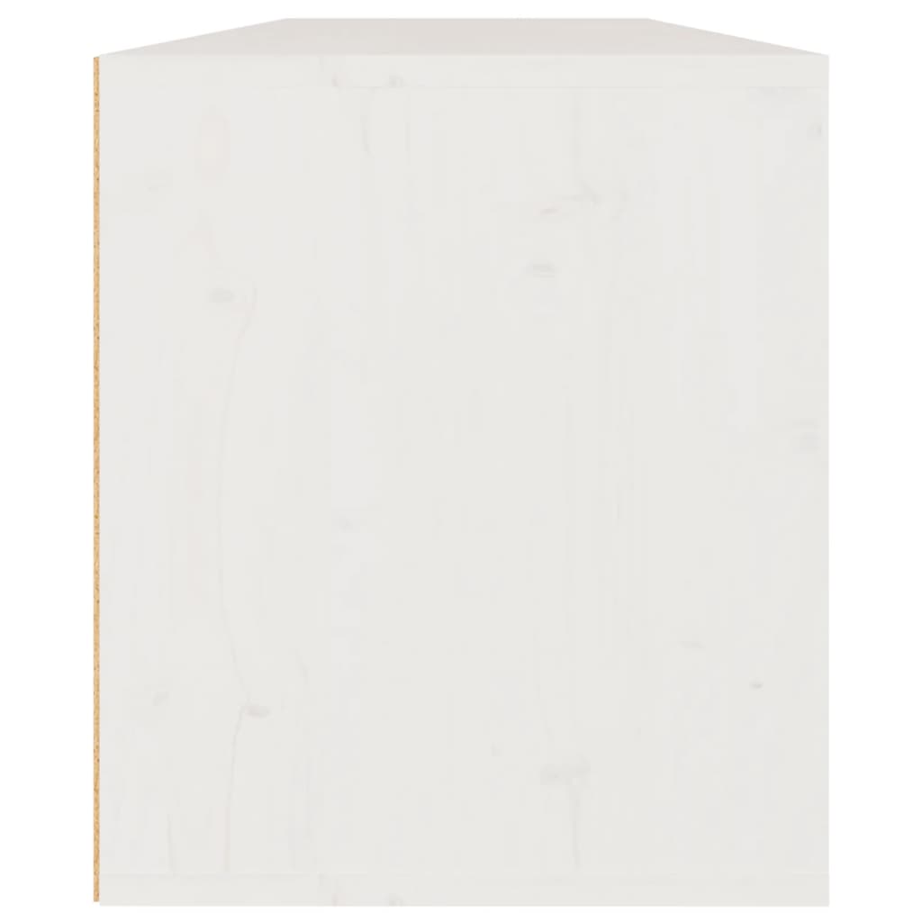 Wandkasten 2 St 60X30X35 Cm Massief Grenenhout Wit