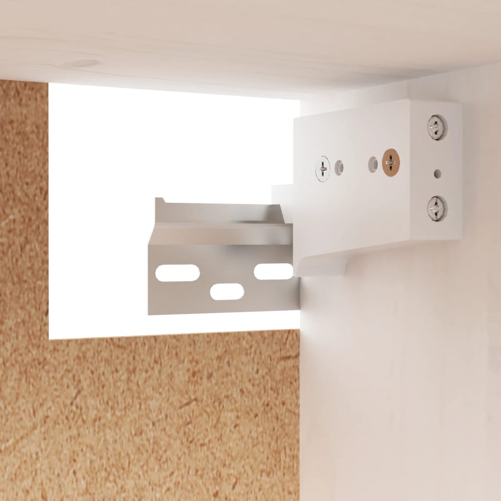 Wandkasten 2 St 60X30X35 Cm Massief Grenenhout Wit