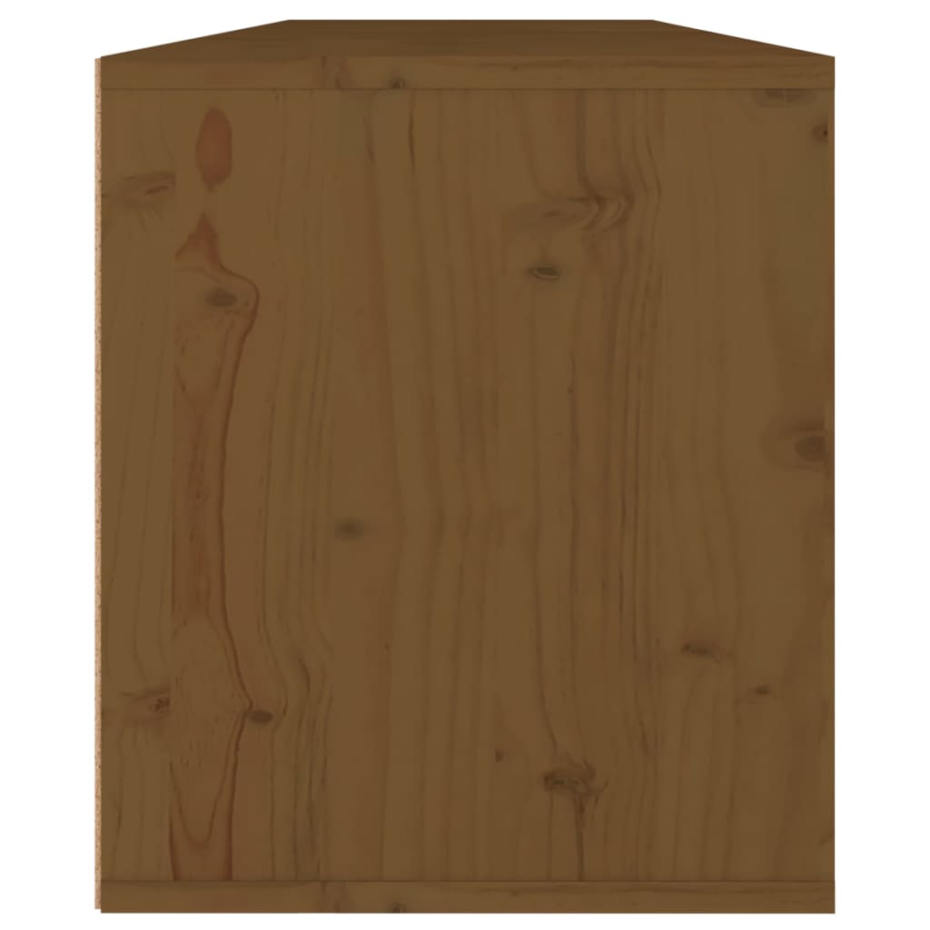 Wandkasten 2 St 60X30X35 Cm Massief Grenenhout Honingbruin