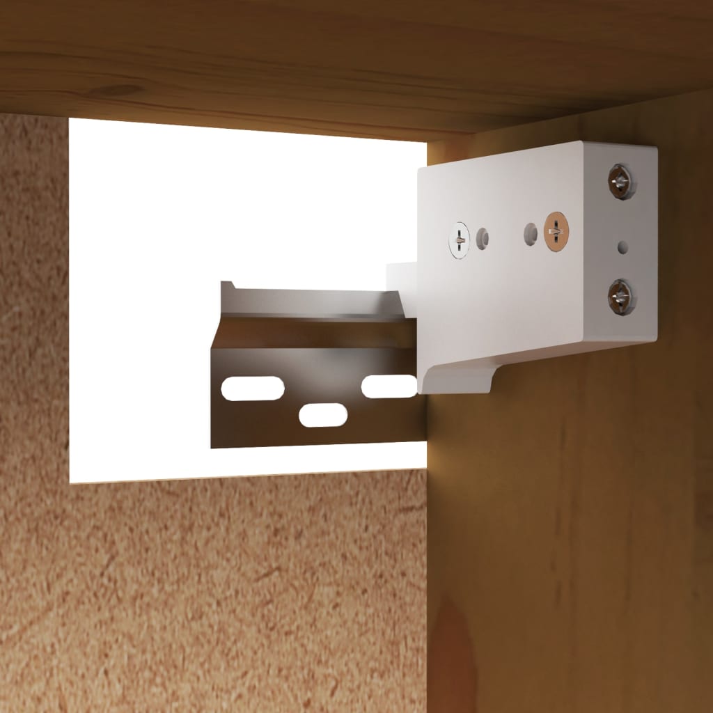 Wandkasten 2 St 60X30X35 Cm Massief Grenenhout Honingbruin