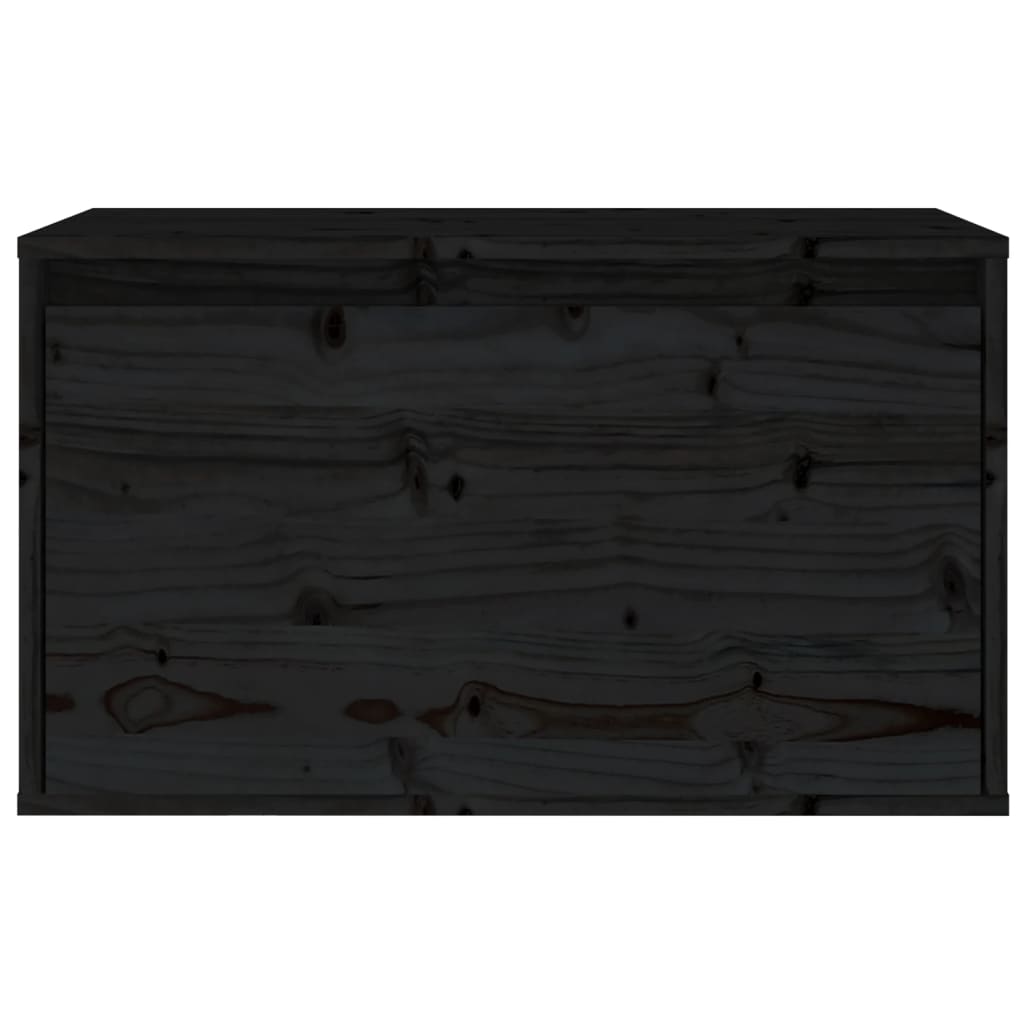 Wandkast 60X30X35 Cm Massief Grenenhout Zwart