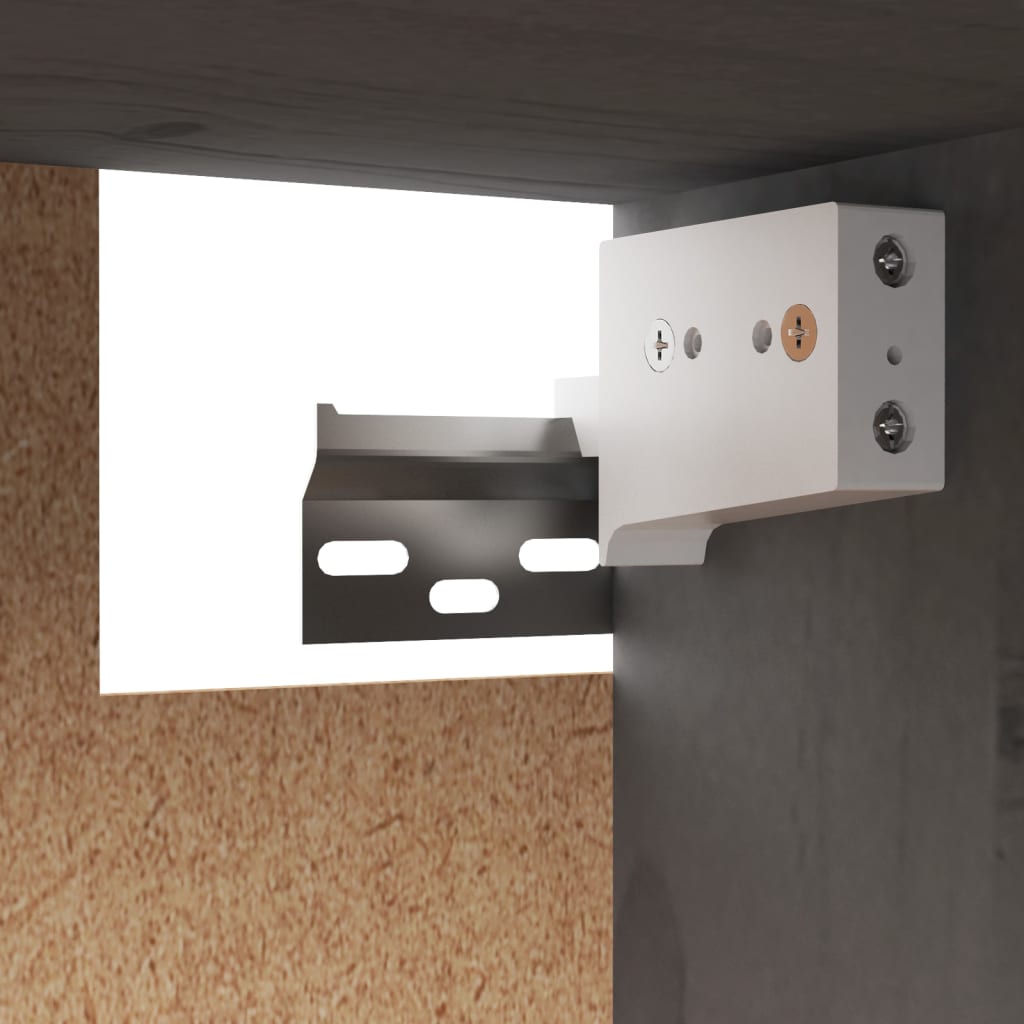 Wandkast 80X30X35 Cm Massief Grenenhout Grijs