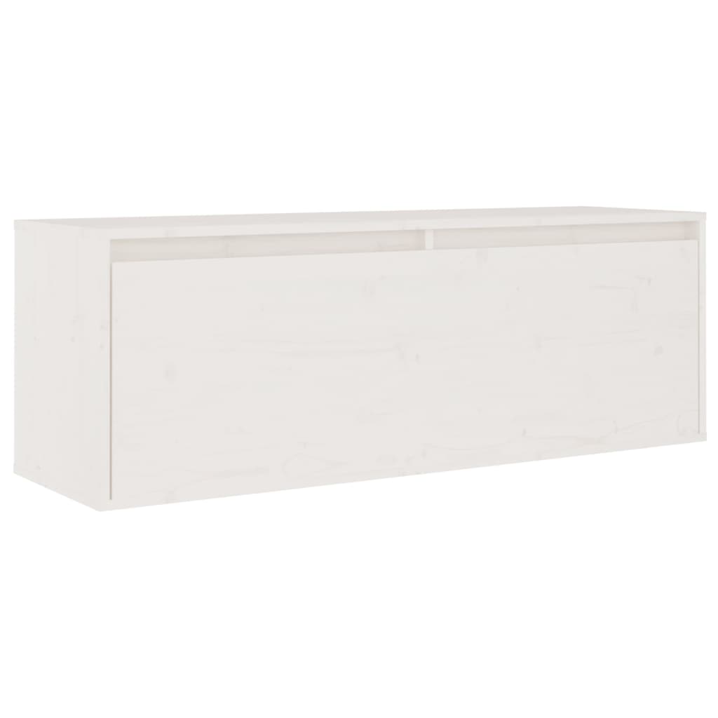 Wandkast 100X30X35 Cm Massief Grenenhout Wit