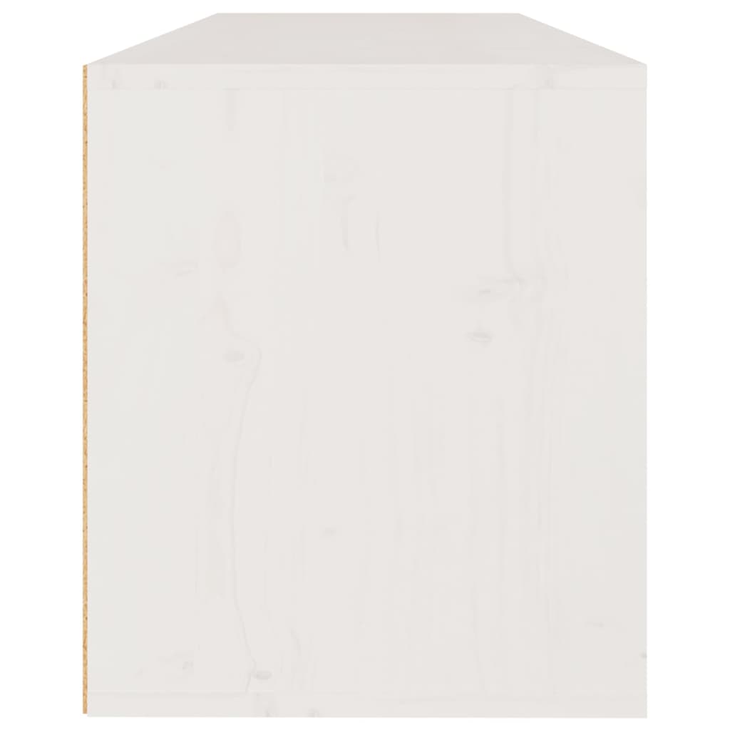Wandkast 100X30X35 Cm Massief Grenenhout Wit
